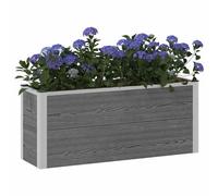 Vidaxl Jardinière Surélevée Gris 100 X 30 X 22 Cm Wpc Et Aluminium