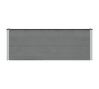 Vidaxl Jardinière Surélevée Gris 200 X 30 X 72 Cm Wpc Et Aluminium