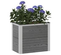 Vidaxl Jardinière Surélevée Gris 50 X 30 X 22 Cm Wpc Et Aluminium