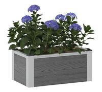 Vidaxl Jardinière Surélevée Gris 50 X 30 X 22 Cm Wpc Et Aluminium