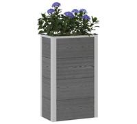 Vidaxl Jardinière Surélevée Gris 50 X 30 X 22 Cm Wpc Et Aluminium
