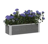 Vidaxl Jardinière Surélevée Gris 75 X 30 X 22 Cm Wpc Et Aluminium