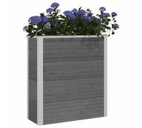Vidaxl Jardinière Surélevée Gris 75 X 30 X 22 Cm Wpc Et Aluminium