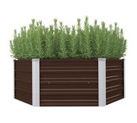 vidaXL Jardinière surélevée Marron 129x129x45 cm Acier galvanisé 45710