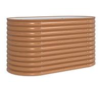 Vidaxl Jardin Surélevé Marron Avec Aspect Bois 160x80x81 Cm En Acier