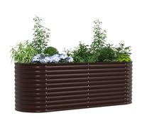 vidaXL Jardinière surélevée Marron 240 x 80 x 81 cm Acier, Jolie jardinière en Acier, déco Moderne pour Le Jardin, lit Floral surélevé, résistant pour terrasses