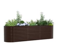 vidaXL Jardinière surélevée Marron 320 x 80 x 81 cm Acier, Jolie jardinière en Acier, déco Moderne pour Le Jardin, lit Floral surélevé, résistant pour terrasses