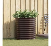 Vidaxl Jardinière Surélevée - Marron 80x80x81 Cm Acier Galvanisé