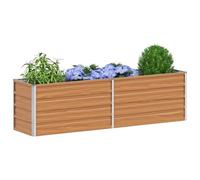 vidaXL Jardinière surélevée Marron Clair 160 x 40 x 45 cm, Aménagement de Jardin et de terrasse, Style Industriel, mobilier Durable pour l'extérieur, Options fonctionnelles et élégantes