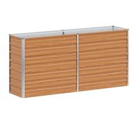 vidaXL Jardinière surélevée Marron Clair 160 x 40 x 77 cm, Aménagement de Jardin et de terrasse, Style Industriel, mobilier Durable pour l'extérieur, Options fonctionnelles et élégantes