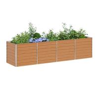 vidaXL Jardinière surélevée 320 x 80 x 77 cm Marron clair – Style industriel, mobilier durable