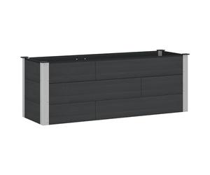 vidaXL Jardinière surélevée Noir 150 x 50 x 54 cm WPC et Aluminium