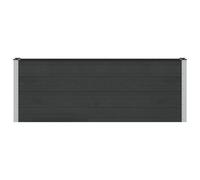 Vidaxl Jardinière Surélevée Noir 200 X 30 X 72 Cm Wpc Et Aluminium