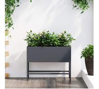 VIDAXL Jardinière surélevée rectangulaire en acier anthracite 60 x 26 x 45 cm
