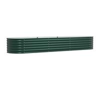 vidaXL Bac surélevé Jardin Vert 320x80x44 cm Acier galva