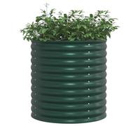 vidaXL Jardinière surélevée Vert 80 x 80 x 81 cm Acier, Jolie jardinière en Acier, déco Moderne pour Le Jardin, lit Floral surélevé, résistant pour terrasses