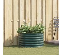 Vidaxl Jardinière Surélevée Verte 80x80x44 Cm En Acier Galvanisé