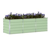 vidaXL Jardinière Vert 240 x 80 x 75 cm Acier, Design de Jardin et terrasse, Moderne, Durable, Solutions éco-responsables, améliore la Vie en extérieur avec des espaces Pratiques, idées créatives