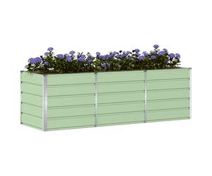 vidaXL Jardinière Vert 240 x 80 x 75 cm Acier, Jardin et terrasse, Pot Moderne résistant pour intérieur, extérieur, déco stylée, Salon, Patio