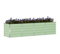vidaXL Jardinière Vert 320 x 80 x 75 cm Acier, Jardin et terrasse, Pot Moderne résistant pour intérieur, extérieur, déco stylée, Salon, Patio