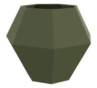 vidaXL Jardinière bac à fleurs Vert Olive 100 x 100 x 80 cm Acier rectangulaire