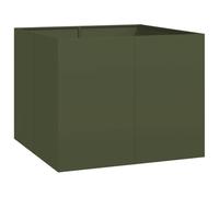 vidaXL Jardinière Vert Olive 100x100x80 cm Acier