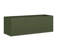 vidaXL Jardinière 120x40x40 cm vert olive – acier laminé à froid