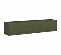 vidaXL Jardinière Vert olive 200x40x40 cm Acier laminé à froid