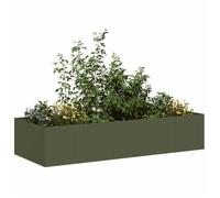 vidaXL Jardinière surélevée 200x80x40 cm en acier vert olive – Bac 860755