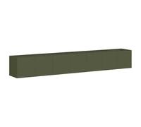 vidaXL Jardinière vert olive 280x40x40 cm acier laminé à froid, pot de fleurs, support de plantes, lit surélevé, support de 860692