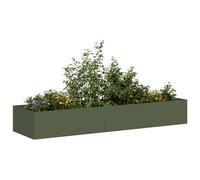 Vidaxl Jardinière Vert Olive 280x80x40 Cm Acier