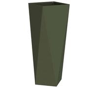 Vidaxl Jardinière Vert Olive 30 X 30 X 75 Cm Acier