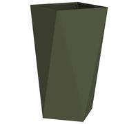 vidaXL Jardinière Vert Olive 40 x 40 x 75 cm Acier, Jardin et terrasse, bac à Fleurs en Acier Robuste, boîte rectangulaire pour déco de Patio