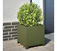 Vidaxl Jardinière Vert Olive 40x40x40 Cm Acier