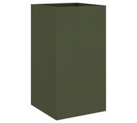 Vidaxl Jardinière Vert Olive 42x38x75 Cm Acier Laminé À Froid