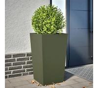 vidaXL Jardinière vert olive 45x45x75 cm acier, jardinière d'extérieur, boîte à fleurs, boîte de jardin, jardinière de 851100 Vert G