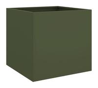 vidaXL Jardinière Bac à fleurs Acier laminé à froid Vert olive 49x47x46 cm