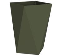 vidaXL Jardinière Vert Olive 50 x 50 x 75 cm Acier, Jardin et terrasse, bac à Fleurs en Acier Robuste, boîte rectangulaire pour déco de Patio