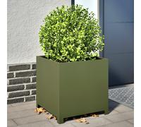 Vidaxl Jardinière Vert Olive 50x50x50 Cm Acier