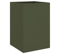 Vidaxl Jardinière Vert Olive 52x48x75 Cm Acier Laminé À Froid