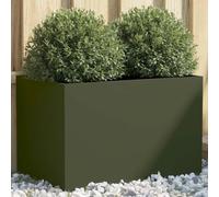vidaXL Jardinière vert olive 62x40x39 cm acier laminé à froid