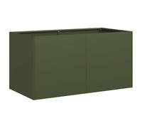vidaXL Jardinière Vert Olive 80x40x40 cm Acier laminé à Froid
