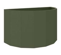 vidaXL Jardinière Vert Olive 90 x 45 x 50 cm Acier, Jardinier en Acier, Support de Plantes, déco extérieure, Pot Durable, Accent de Serre, Pot terrasse
