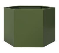 vidaXL Jardinière Vert Olive hexagone 69x60x45 cm Acier