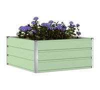 vidaXL Jardinière Vert Pastel 100 x 100 x 45 cm Acier, Solutions pour le jardin et la terrasse, design moderne, matériaux durables, améliorez vos espaces extérieurs, explorez des options stylées dès a