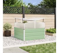 vidaXL Jardinière vert pastel 100 x 100 x 77 cm acier galvanisé