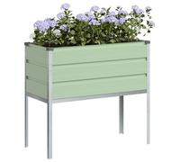 vidaXL Jardinière 100 x 45 x 90 cm Vert pastel Acier galvanisé pour jardin et terrasse