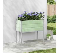 vidaXL Jardinière 100 x 45 x 90 cm Vert pastel Acier galvanisé pour jardin et terrasse