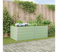 Vidaxl Jardinière Vert Pastel 195 X 100 X 45 Cm Acier Galvanisé