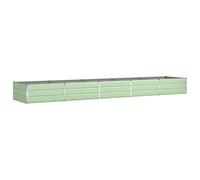 Vidaxl Jardinière Vert Pastel 195 X 100 X 45 Cm Acier Galvanisé